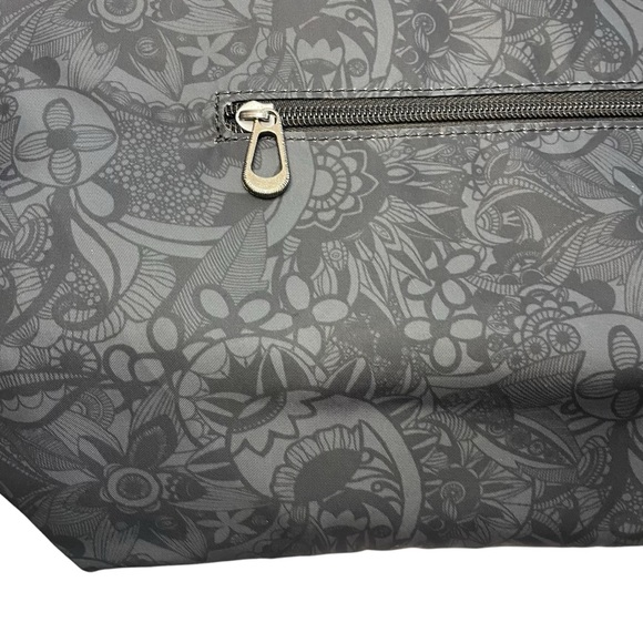 SAKROOTS Easy Clean Shoulder Bag With Paisley Design Black & Grey 11" Drop - Picture 5 of 16